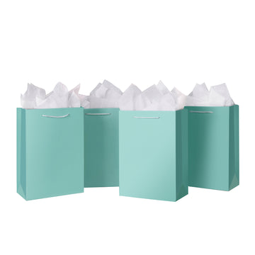 Luxury Turquoise Gift Bags with Tissue Paper