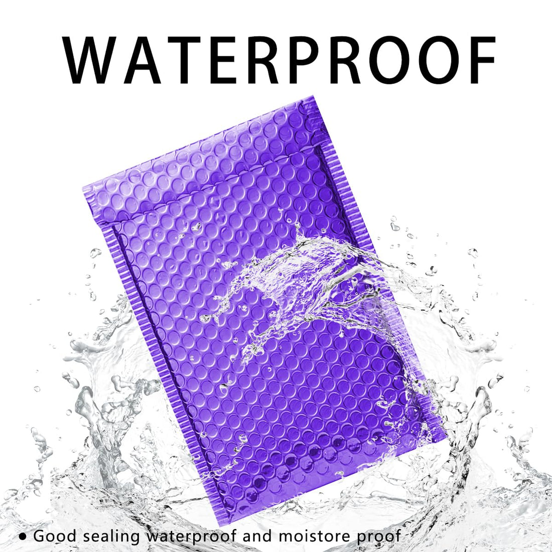 20 Pack Metallic Purple Waterproof Bubble Mailers