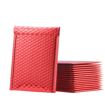 20 Pack Metallic Red Waterproof Bubble Mailers