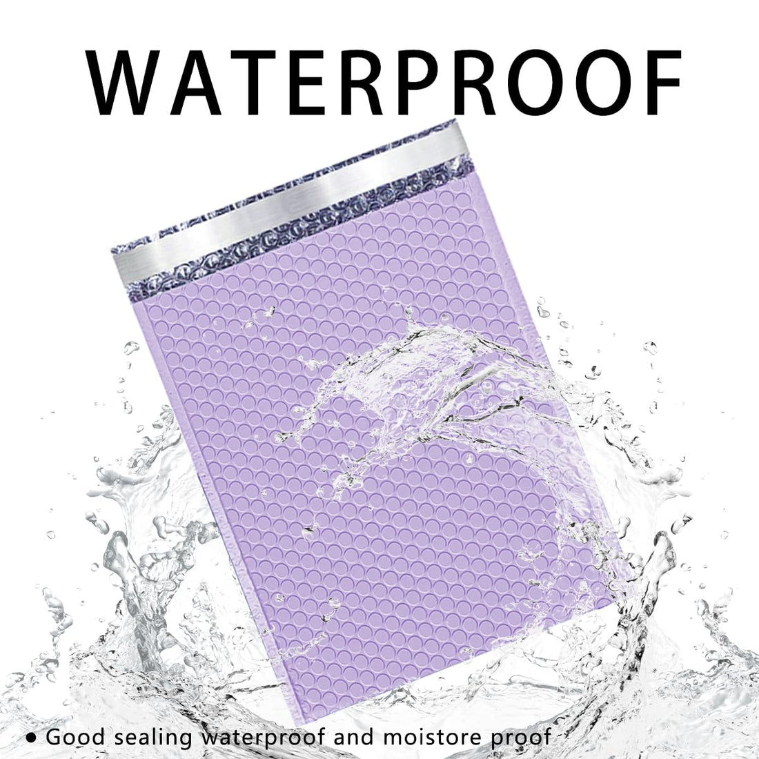 20 Pack Purple Waterproof Bubble Mailers